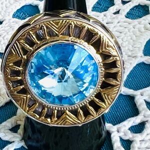 Mars & Valentine Vintage HUGE Mixed Metal Ring Size 8 ART TO WEAR